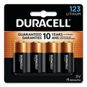 Duracell Specialty High-Power Lithium Batteries, 123, 3 V, PK4 DL123AB4PK